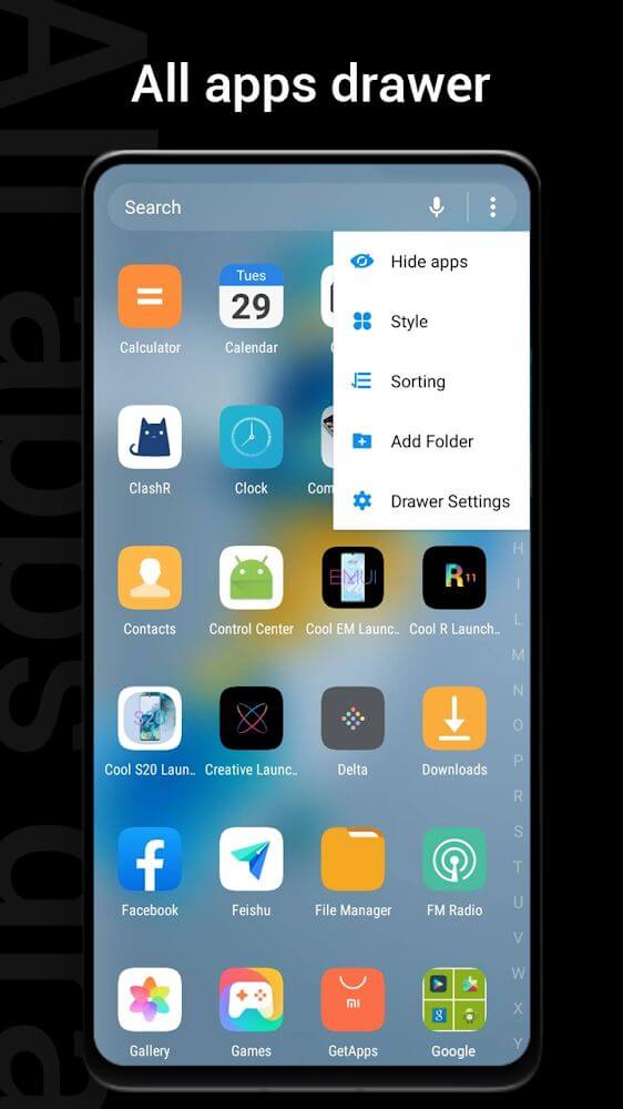 Cool EM Launcher tangkapan layar aplikasi 3