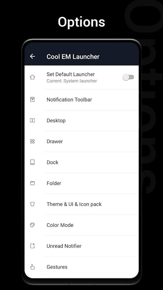 Cool EM Launcher tangkapan layar aplikasi 7