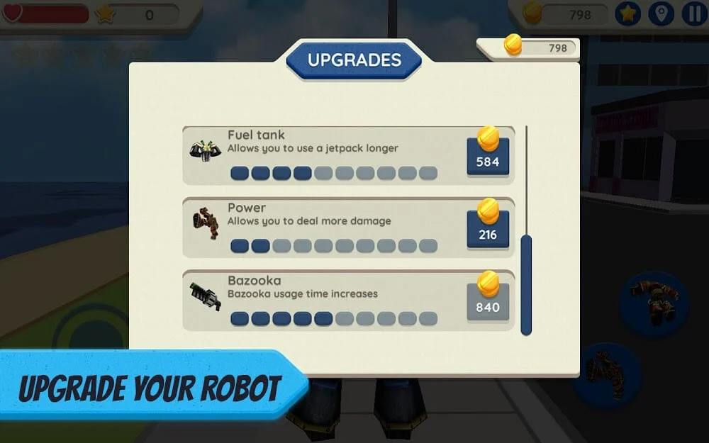 Robot Hero: City Simulator 3D captura de pantalla 7