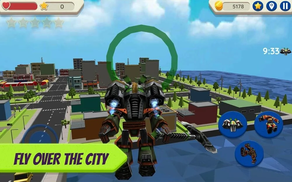 Robot Hero: City Simulator 3D captura de pantalla 5