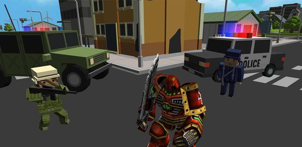 Robot Hero: City Simulator 3D captura de pantalla 1