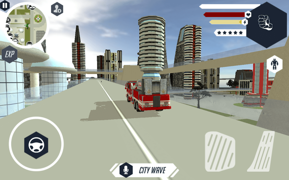 Tangkapan layar pertarungan Robot Firetruck 4