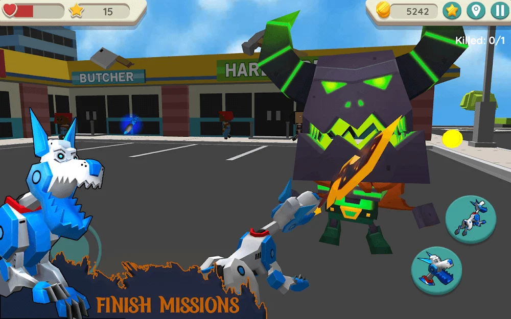 Robot Dog City Simulator captura de pantalla del juego 7