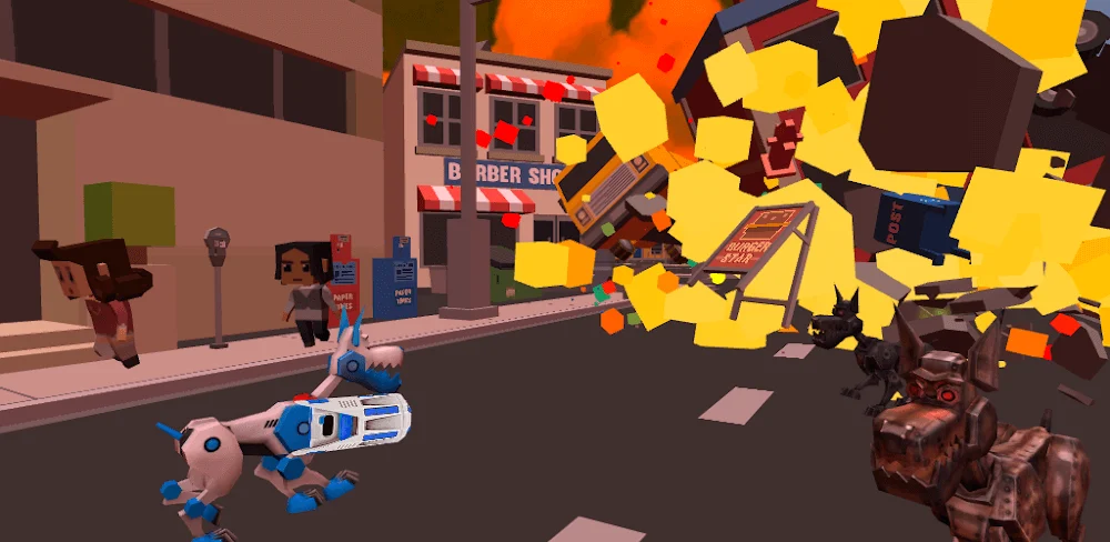 Robot Dog City Simulator captura de pantalla del juego 1