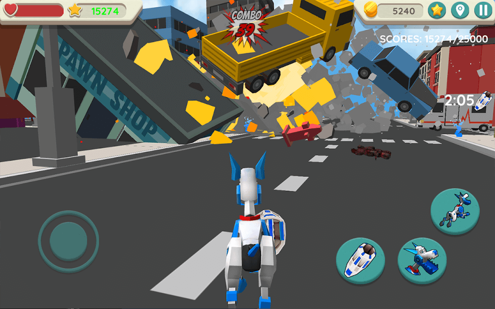 Robot Dog City Simulator captura de pantalla del juego 3