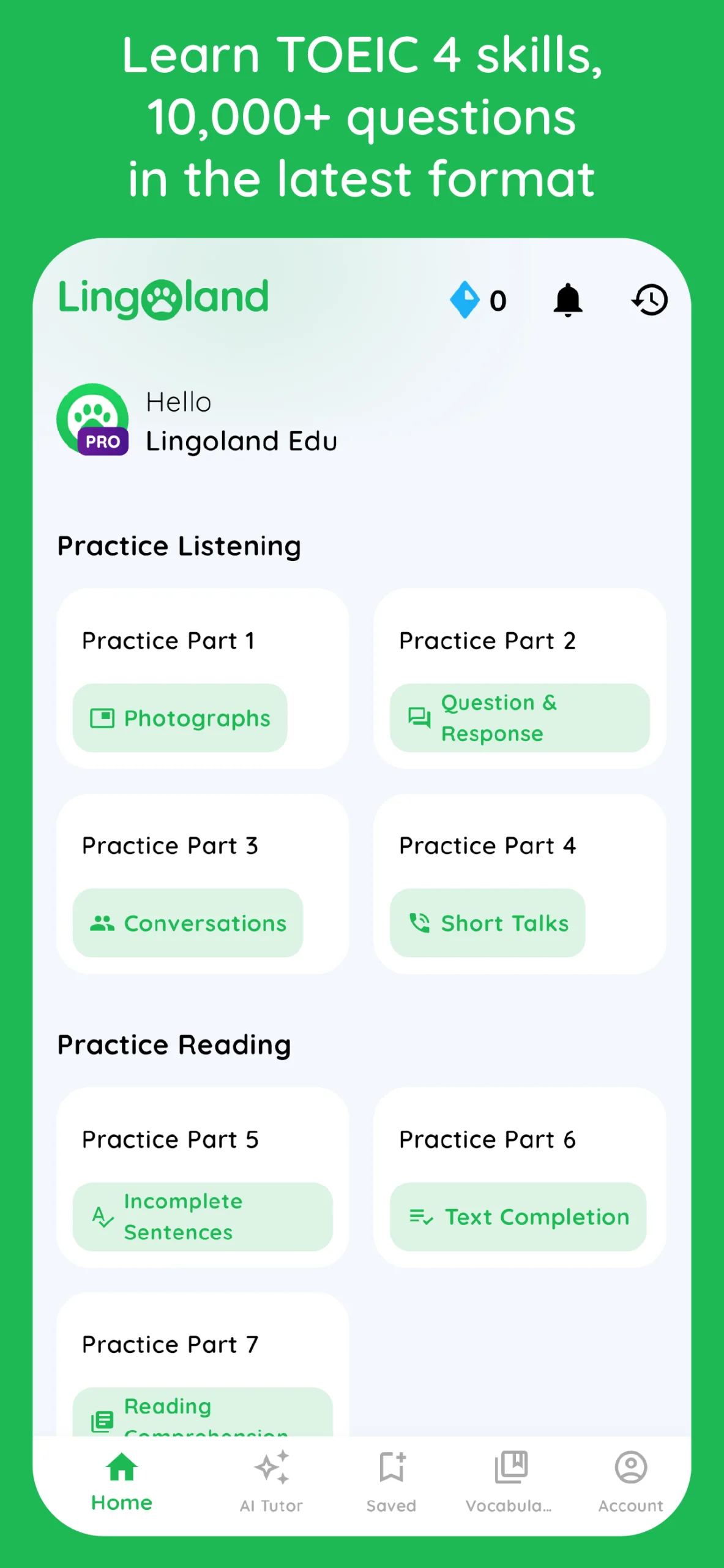 Vista previa de la aplicación Lingoland – TOEIC® Test Prep 5