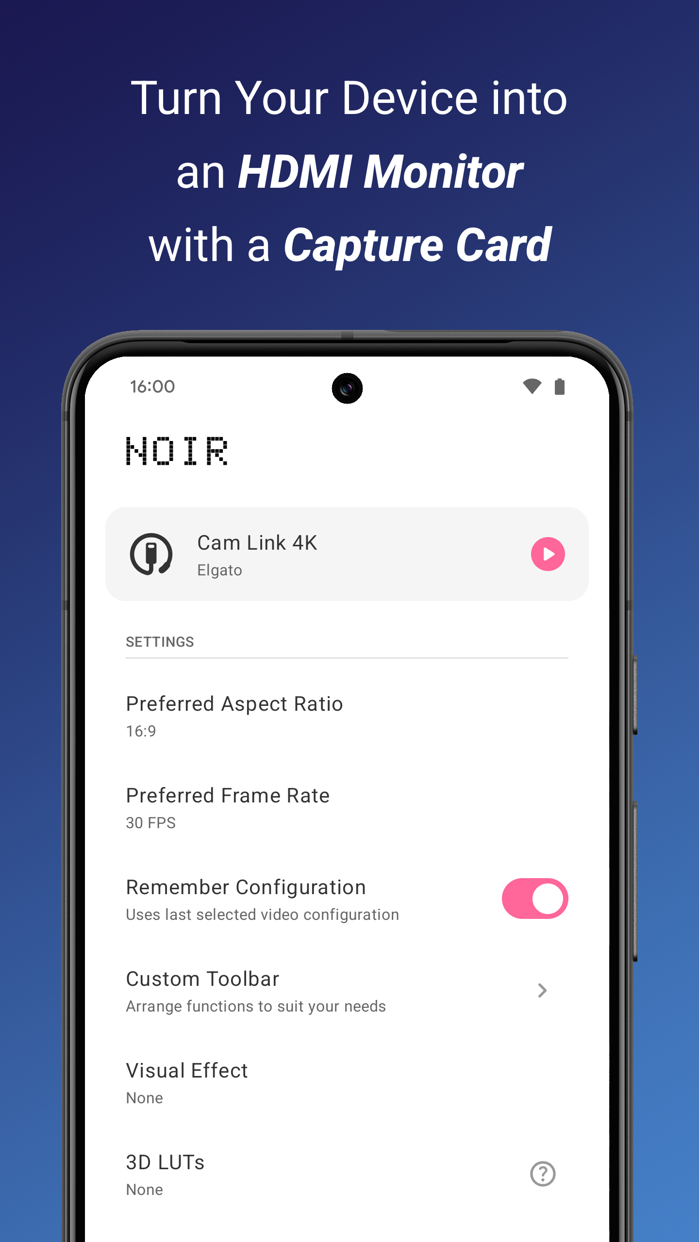 Tangkapan layar NOIR Pro: USB Camera HDMI Link 2