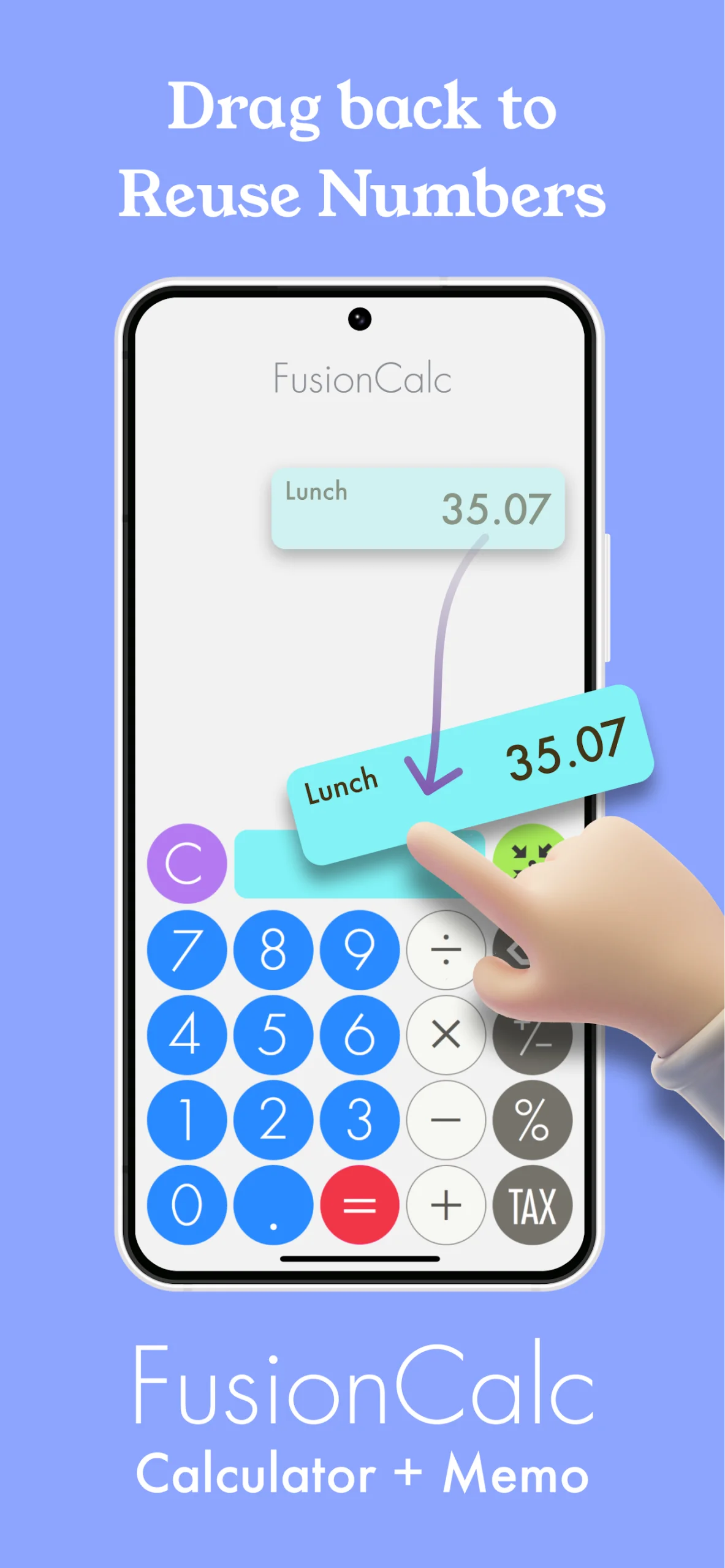 Captura de pantalla 2 de la aplicación Memo Calculator - FusionCalc
