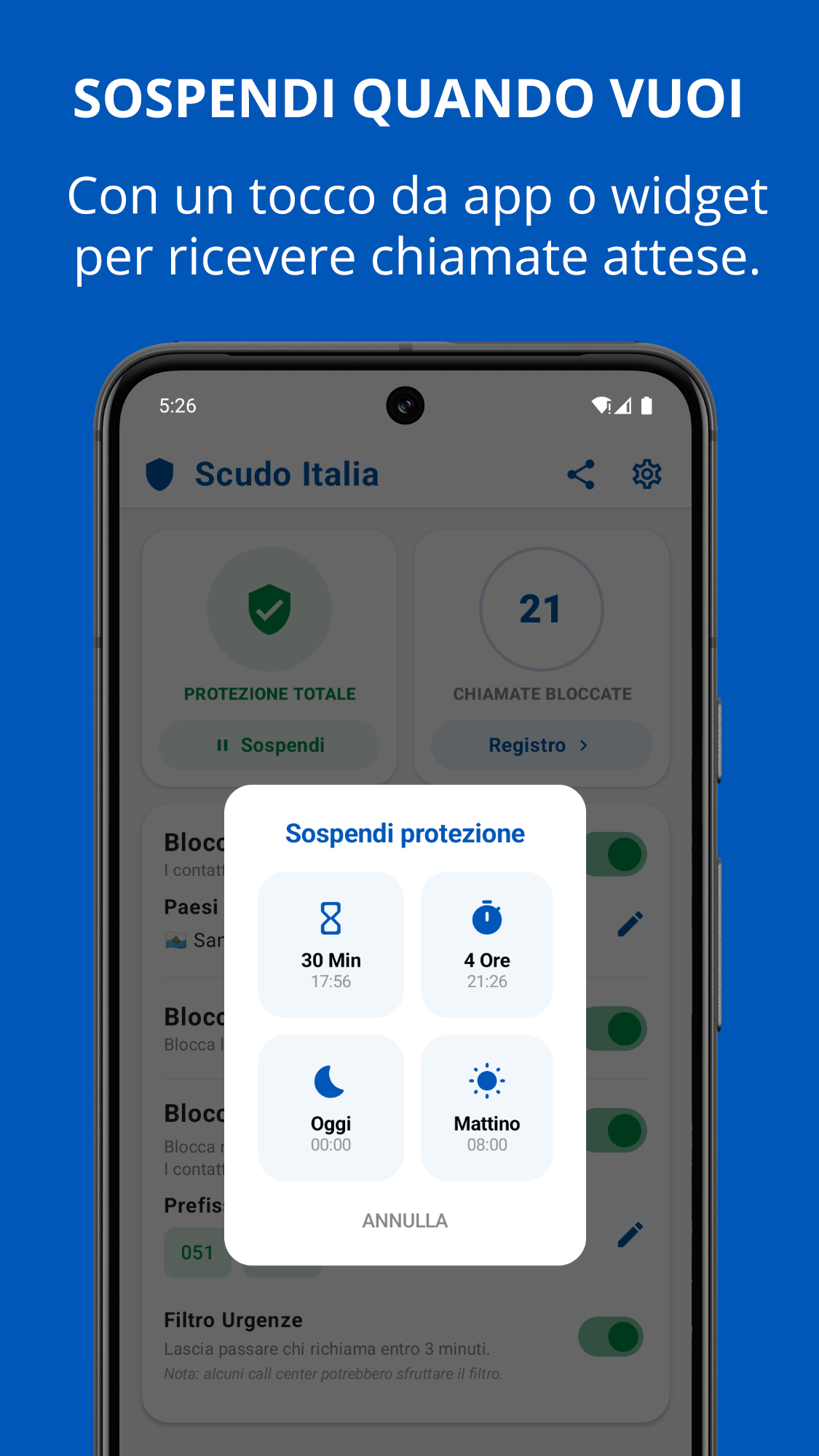Captura de Pantalla de Blocco Chiamate Scudo Italia 4