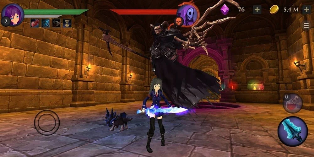Pratinjau gameplay School Girl: Dungeon RPG 3