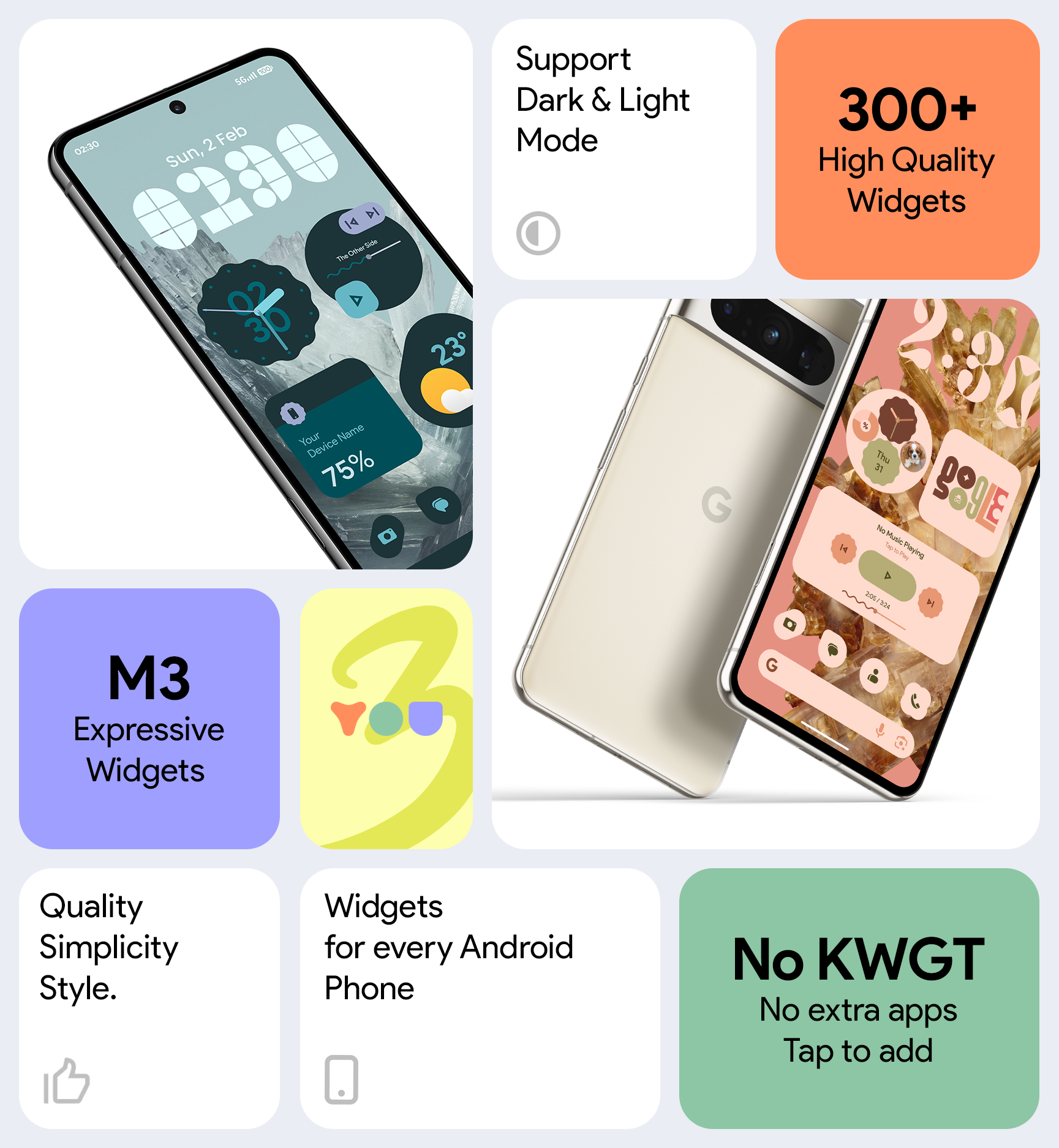 Vista previa de la app Material You Widgets 4