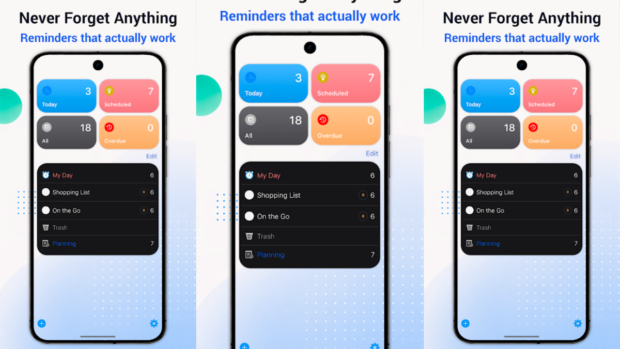 Captura de pantalla de la app Reminders 1