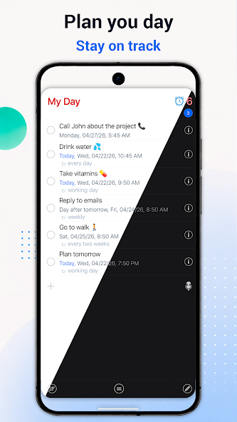 Vista previa de la interfaz 5 de la app Reminders
