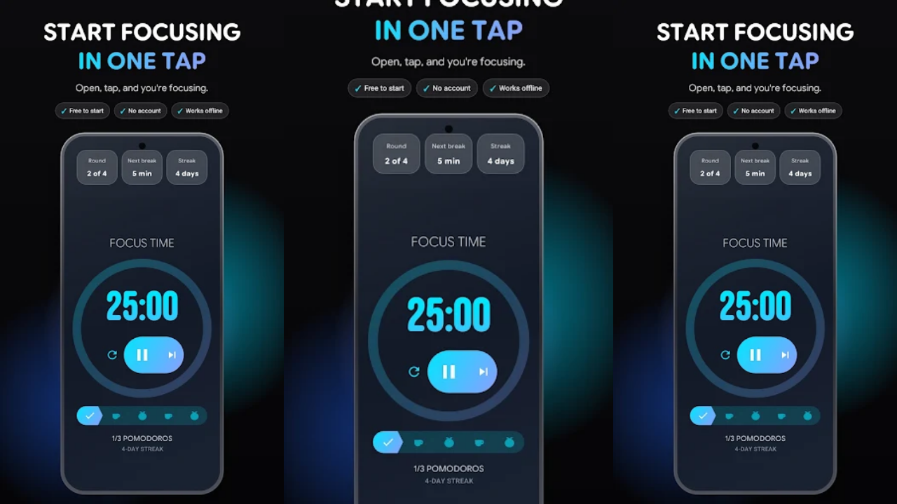 Pomodoro Timer: Focus & Study App Preview 1
