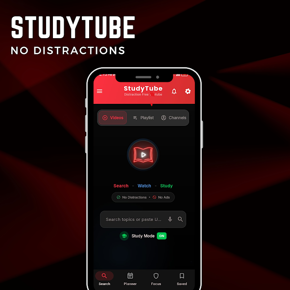 StudyTube: Distraction-free interface screenshot 1