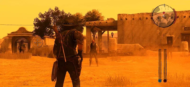 Captura de tela da gameplay de Red Dead Redemption 6
