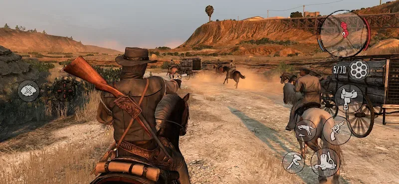 Captura de tela da gameplay de Red Dead Redemption 4