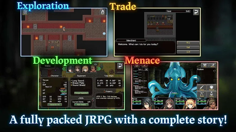 Captura de pantalla del gameplay de RPG Astral Takers 6