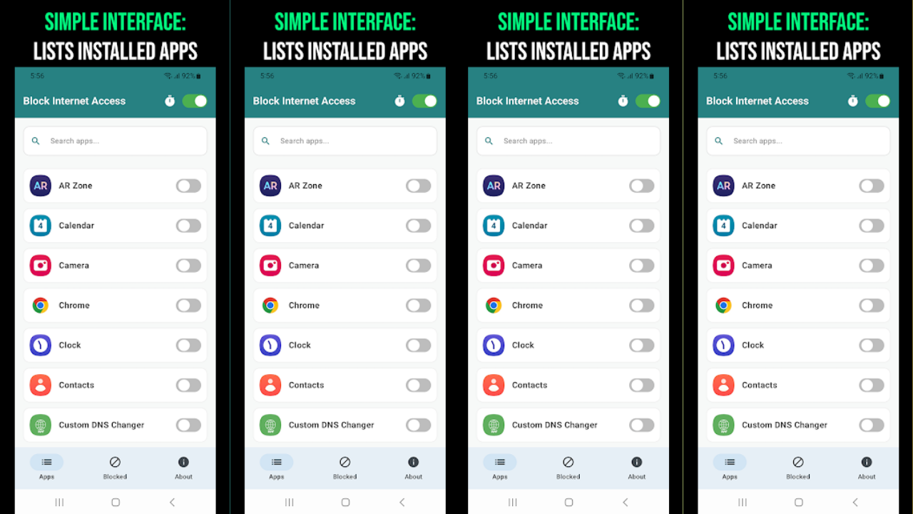 Tangkapan layar NoNet: Block Internet for Apps 1