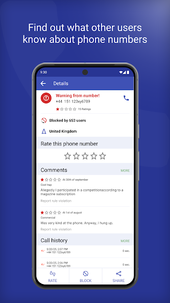Tangkapan layar Call Blocker | Clever Dialer 4