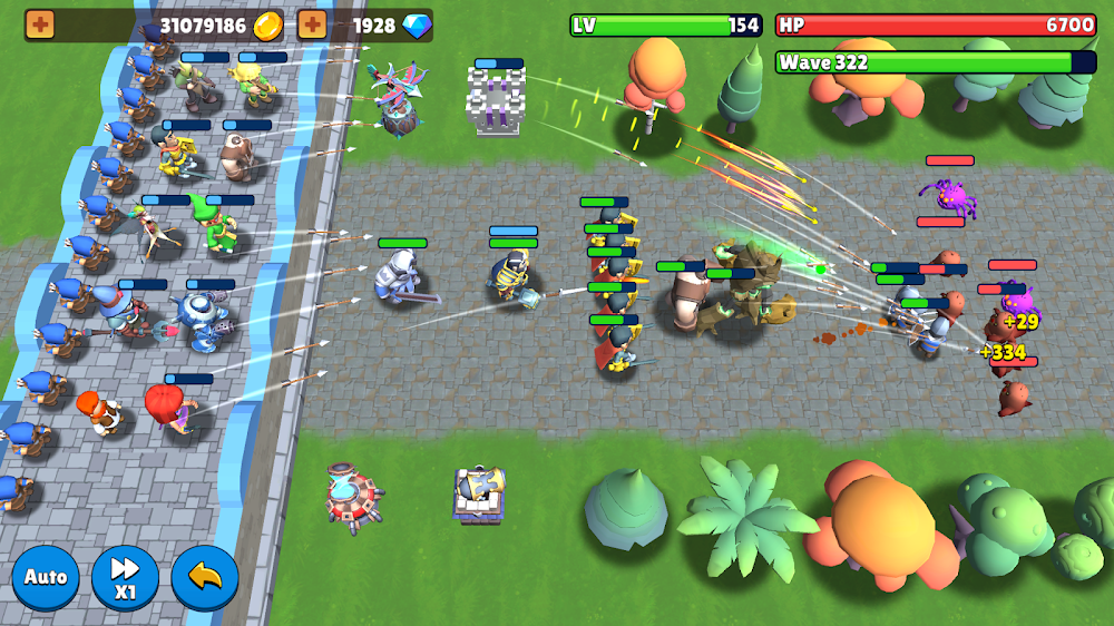 Tangkapan layar gameplay Castle Rivals 5