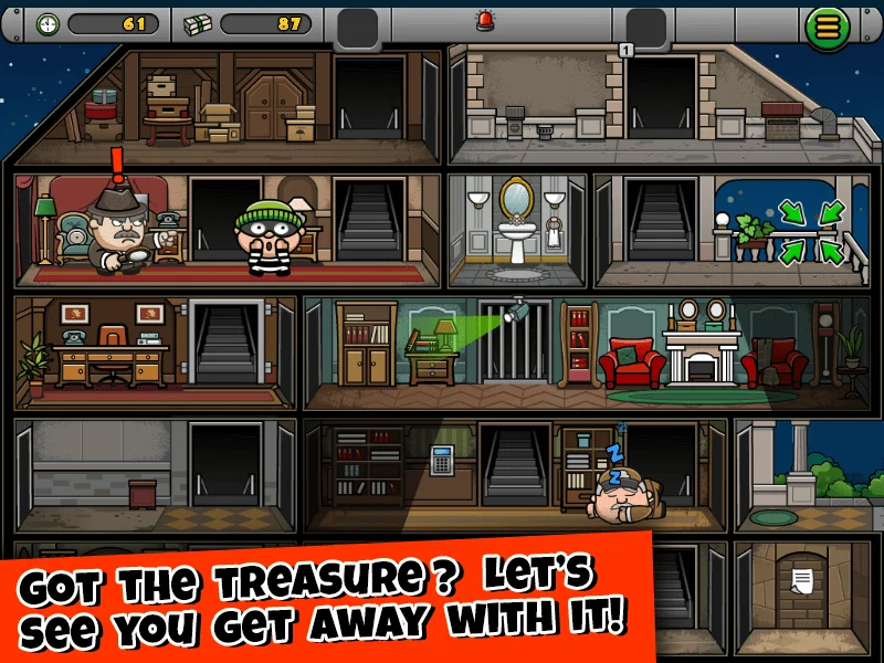 Tangkapan layar gameplay Bob The Robber 4 3