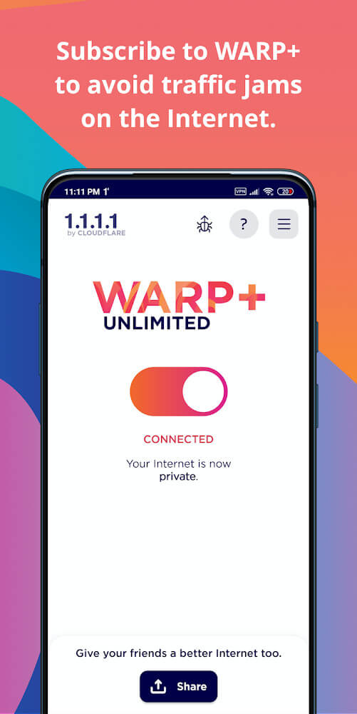 1.1.1.1: Faster & Safer Internet screenshot preview 4