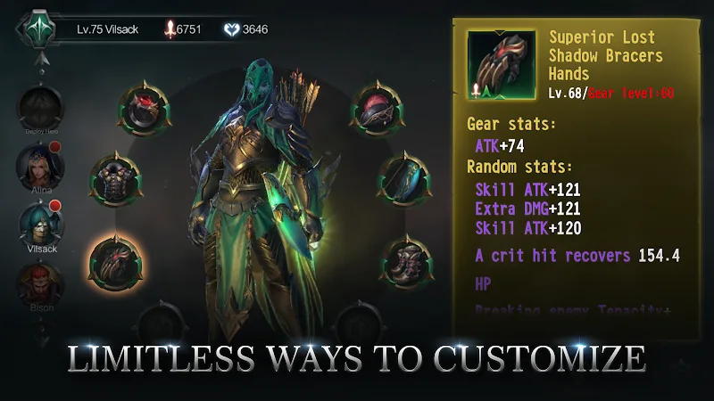 Captura de pantalla del gameplay de Raziel Rebirth: Dungeon Raid 6