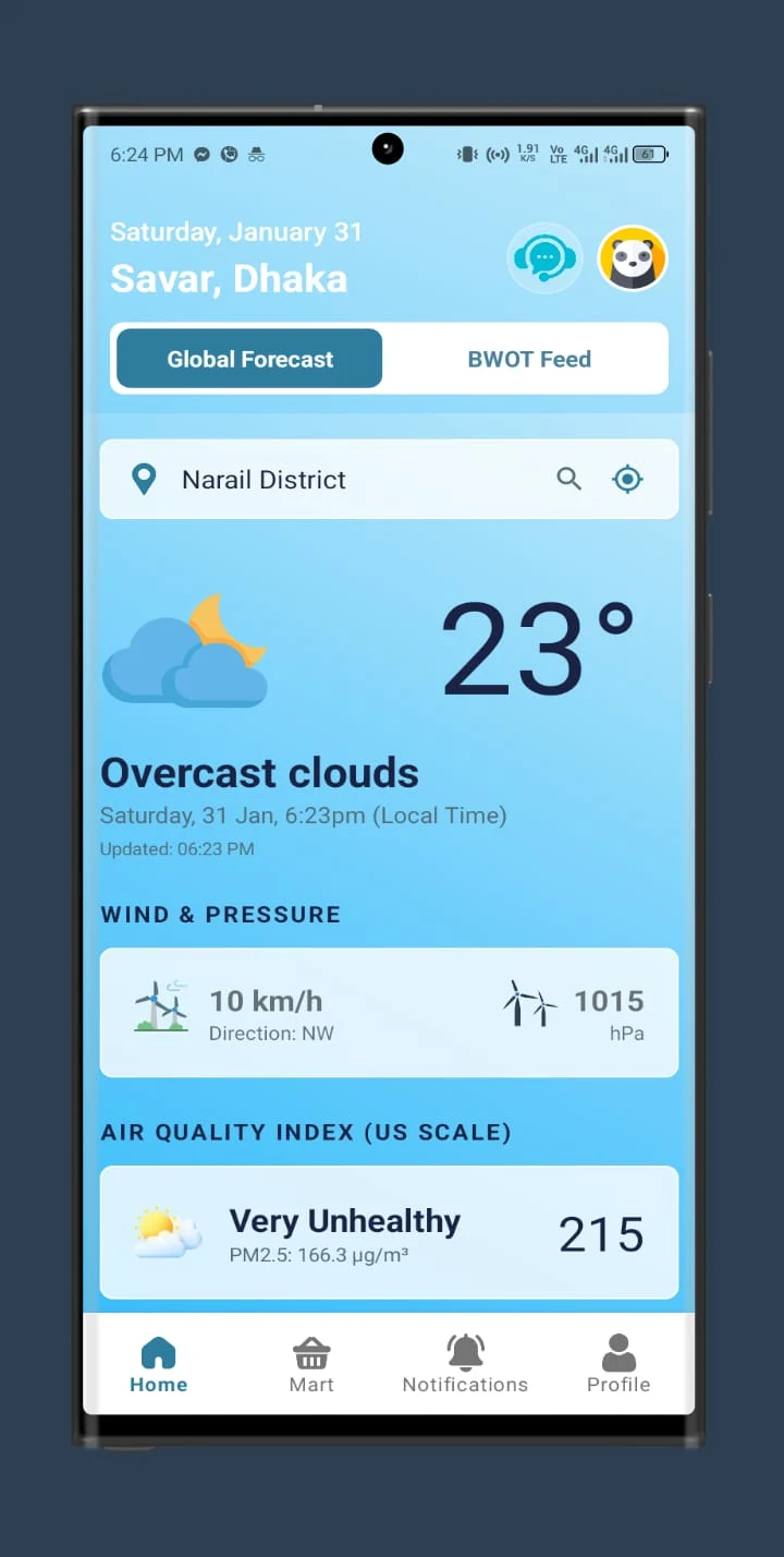 Captura de pantalla de BWOT Weather Forecast & Radar 1