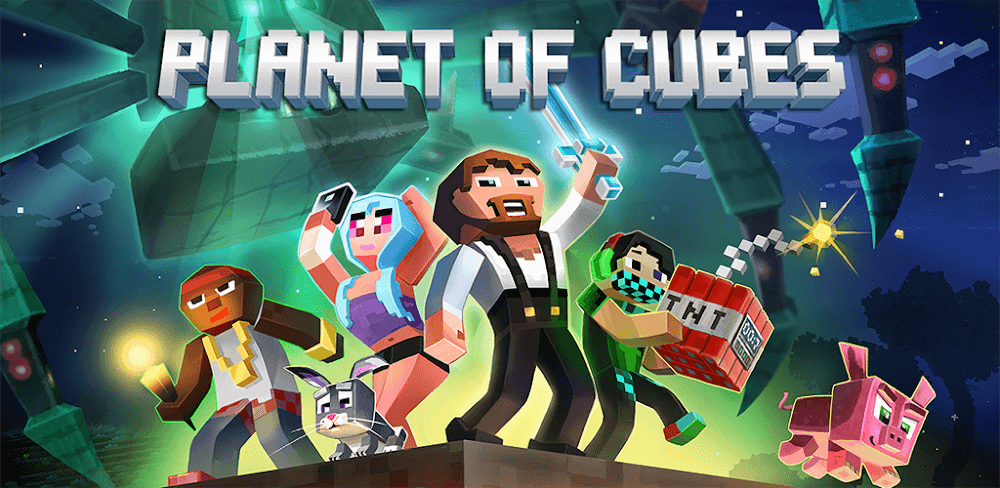 Planet of Cubes Craft Vista previa del juego de supervivencia 1