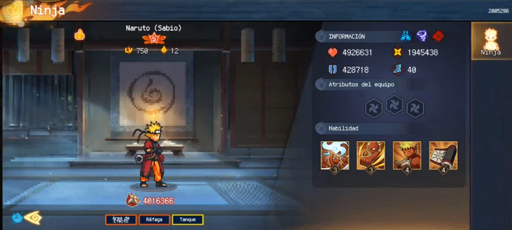 Tangkap layar gameplay Pixel Shippuden 2