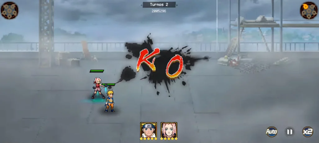 Tangkap layar gameplay Pixel Shippuden 1