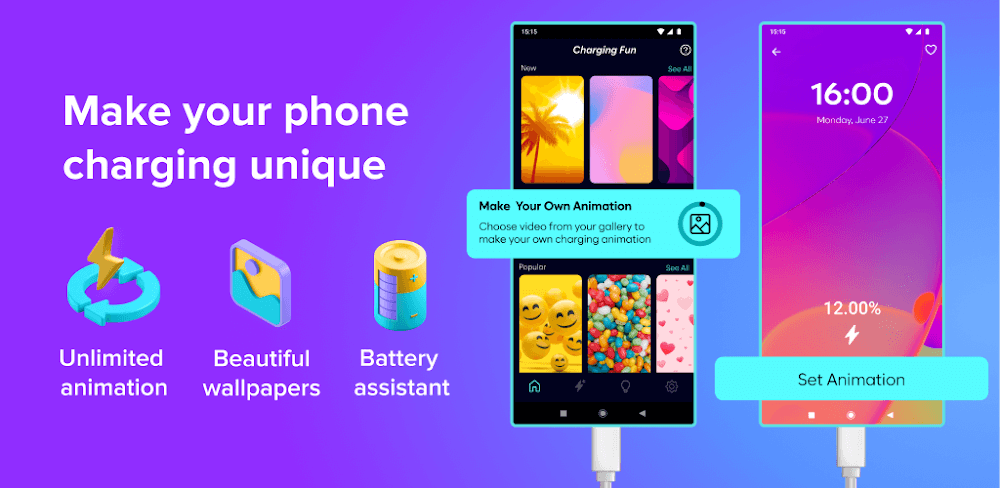 Captura de pantalla de Charging Fun Battery Animation 1