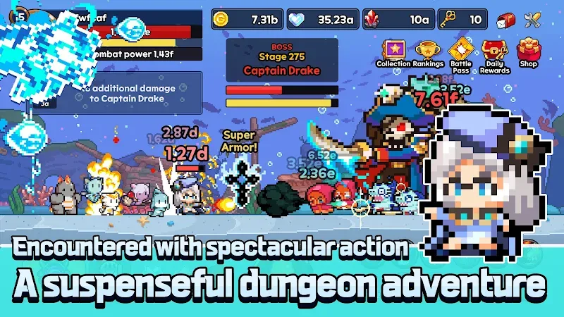 Captura de pantalla 4 de Pixel Dragon Knights: Idle RPG
