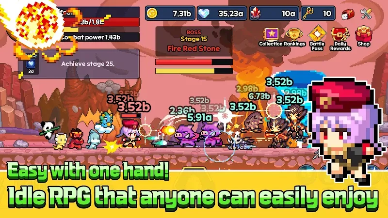 Captura de pantalla 3 de Pixel Dragon Knights: Idle RPG