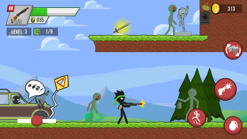 Stickman vs Zombies screenshot 2