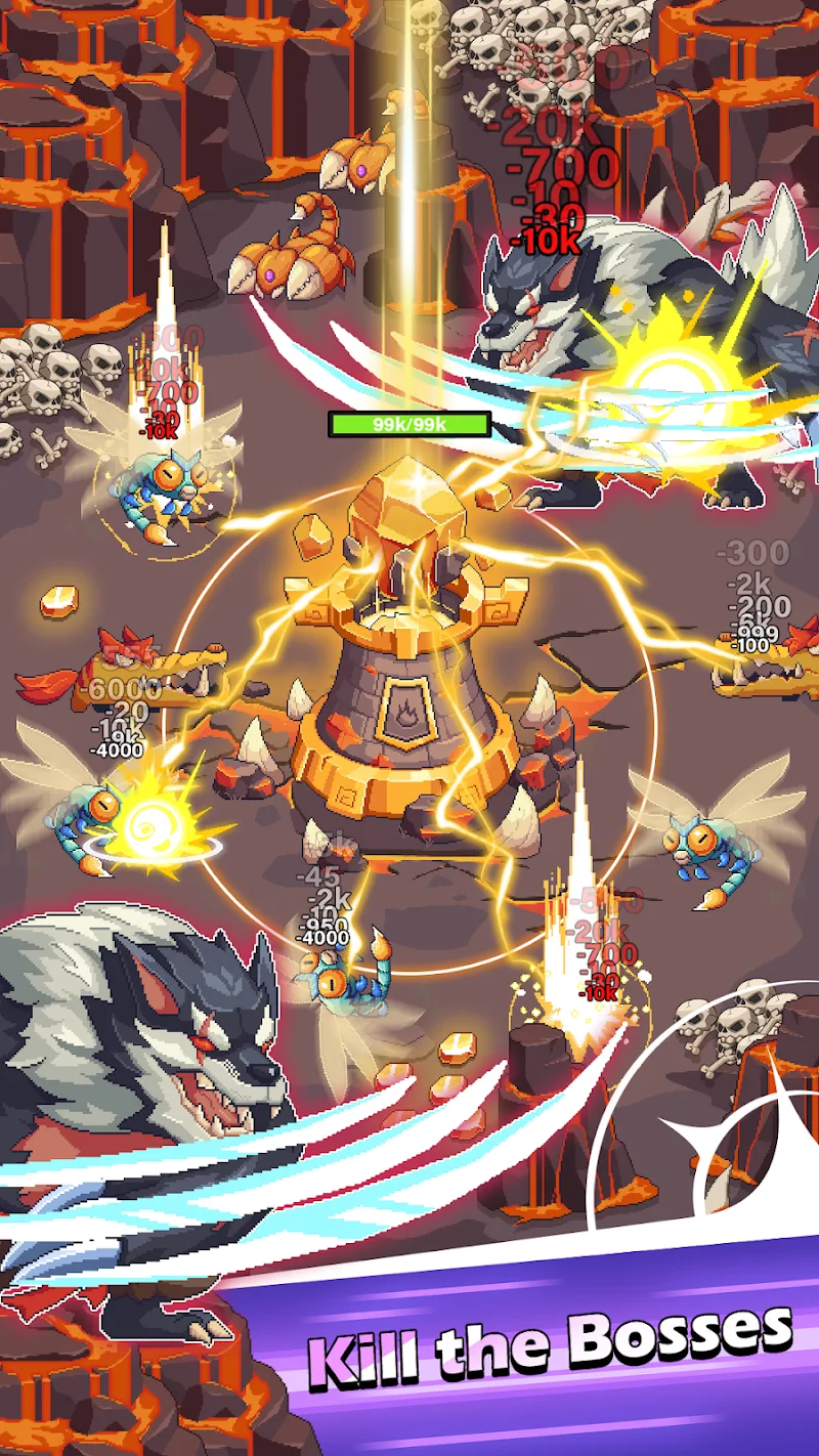 Tangkapan layar gameplay Pixel Defense: Idle TD 4