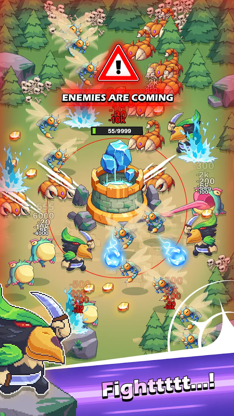 Tangkapan layar gameplay Pixel Defense: Idle TD 6