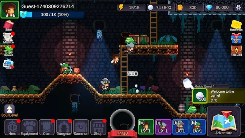 Pixel Clan: Dungeon Squad Captura de pantalla 2