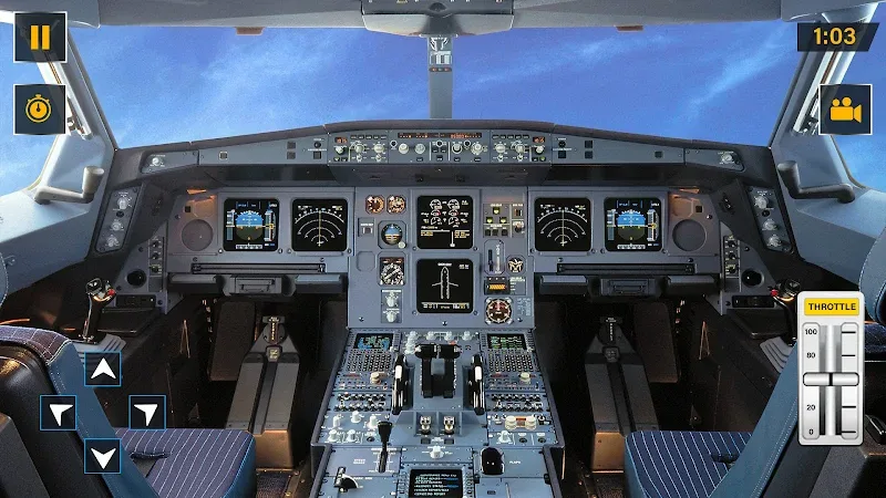 Pilot Flight Simulator Offline cockpit view screenshot 2