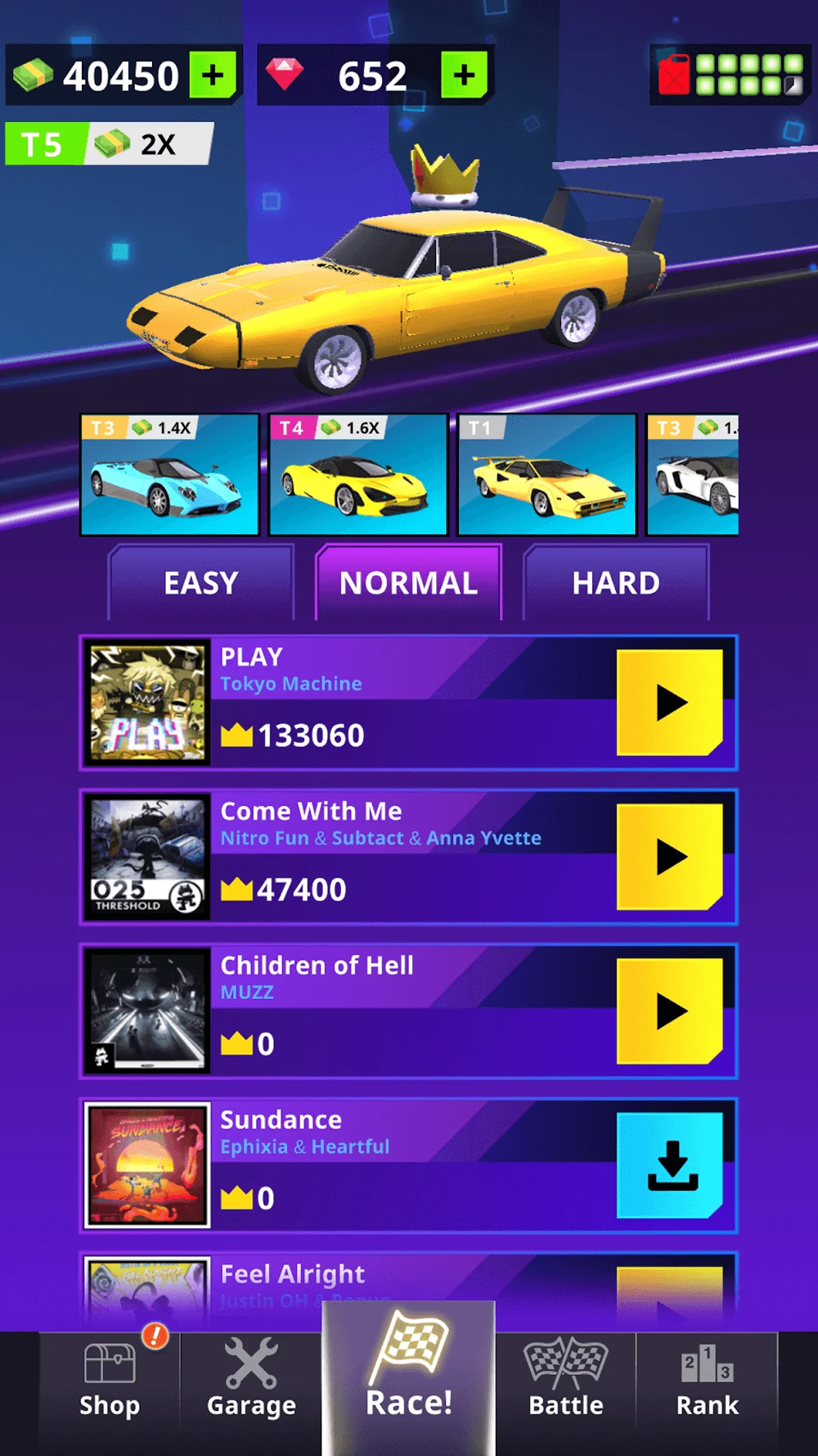 Screenshot in-game Racing Rhythm 6
