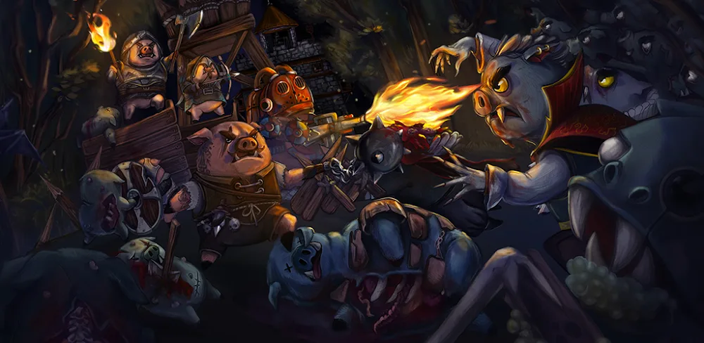 Captura de pantalla del juego Pigs Wars: Vampire Blood Moon 1