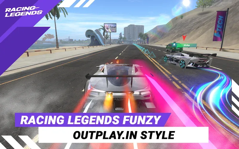 Tangkapan layar gameplay Racing Legends Funzy 2