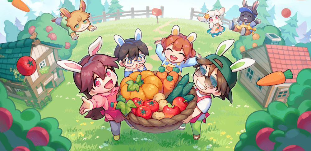 Rabbit Family's Carrot Farm gameplay screenshot 1