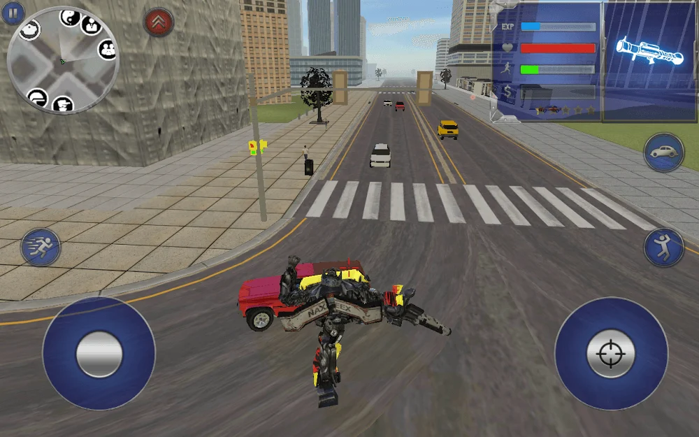 Tangkapan layar gameplay Pickup Truck Robot 3