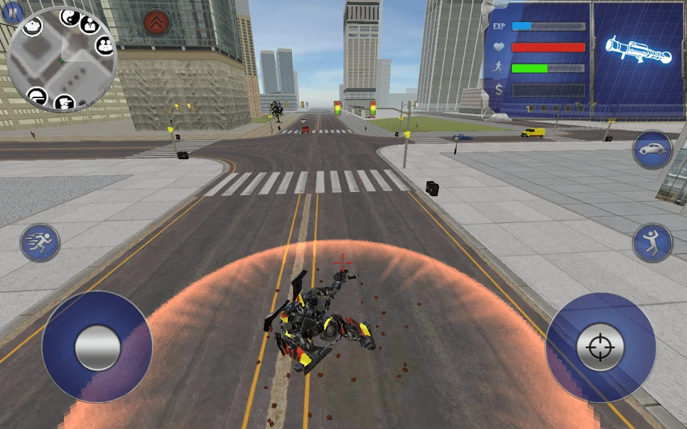 Tangkapan layar gameplay Pickup Truck Robot 2