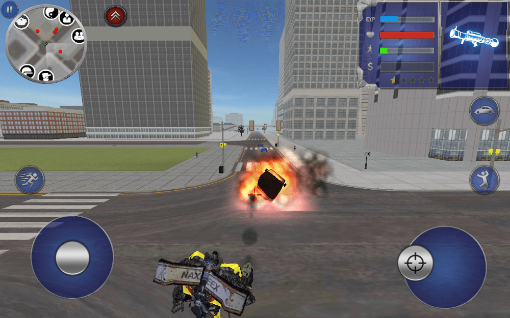 Tangkapan layar gameplay Pickup Truck Robot 4