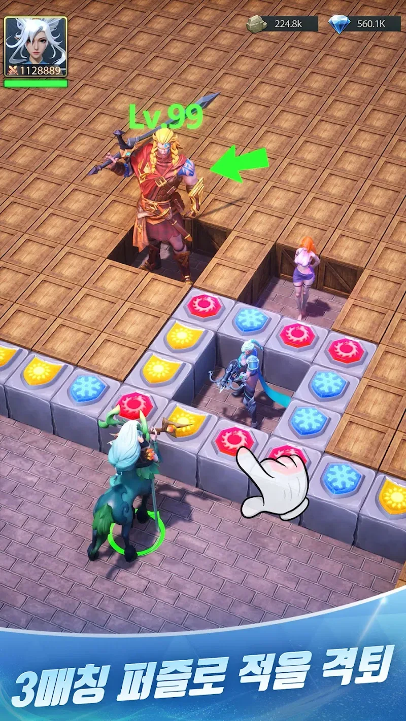 Tangkapan layar gameplay Puzzles & Chaos: Frozen Castle 6
