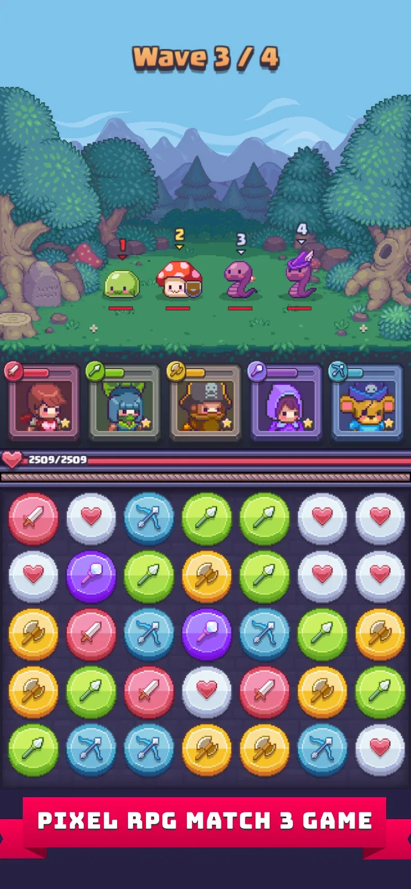 Puzzle Heroes: RPG Match Quest gameplay preview 2