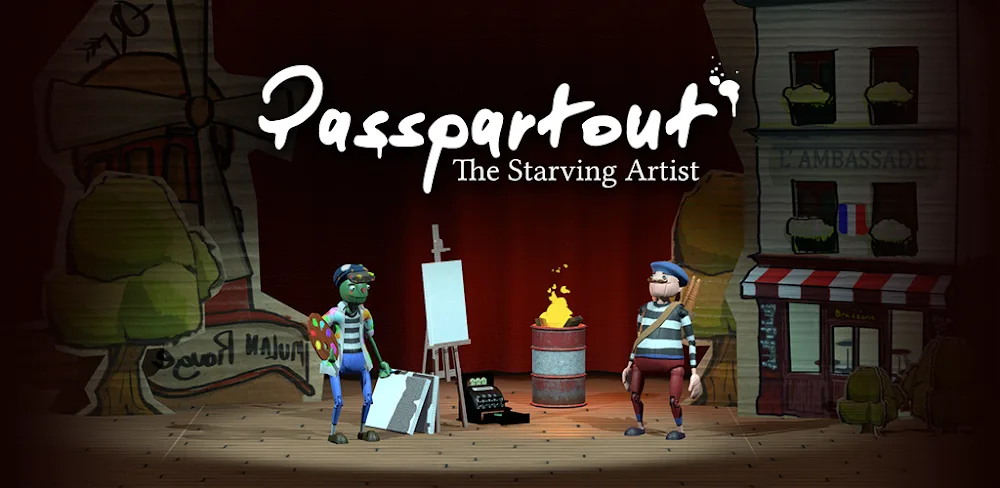 Captura de pantalla del gameplay de Passpartout: Starving Artist 1